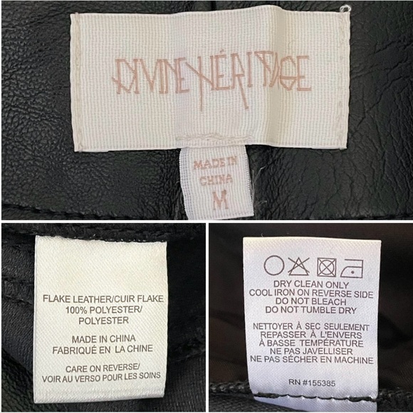 Revolve Divine Heritage Vegan Leather Ultra High Waist Moto Pant Black Medium - Picture 15 of 15